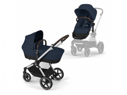 Cybex EOS LUX SILVER Ocean Blue|navy blue