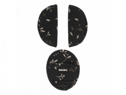 Dooky Chránič pásu Universal Pads Romantic Leaves Black