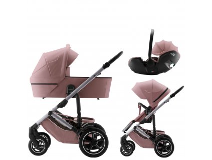 Britax Römer SET 3v1 Smile 5Z + hl. korba + autosedačka Baby-Safe PRO, Dusty Rose