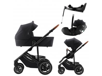 Britax Römer SET 4v1 Smile 5Z + hl. korba + autosedačka Baby-Safe PRO + Vario Base 5Z, Galaxy Black