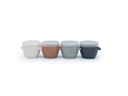 Melii Kelímky na potraviny Snap&Go 118 ml - 4ks - béžové/ šedé
