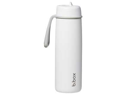 B.BOX Nerezová termolahev s brčkem 690 ml - white out
