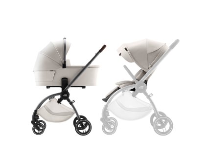 Britax Römer SET 2v1 kočárek Rio + hluboká korba Lux Soft Taupe