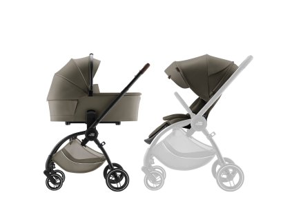 Britax Römer SET 2v1 kočárek Rio + hluboká korba Lux Urban Olive