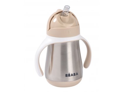 Beaba Hrnek termoizolační s brčkem nerez 250ml Clay Earth