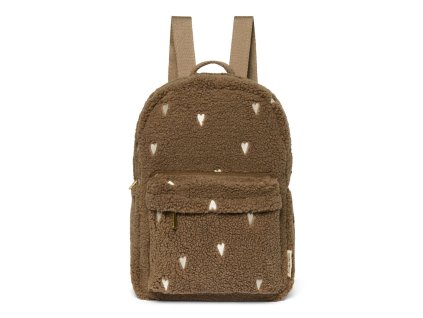 STUDIO NOOS Teddy Hearts Midi Backpack - batoh l Brown Hearts
