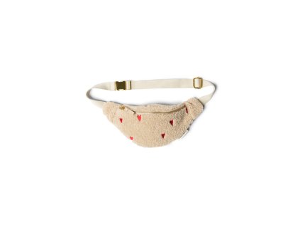 STUDIO NOOS Teddy Hearts Mini Fanny Pack - kabelka l Ecru Hearts
