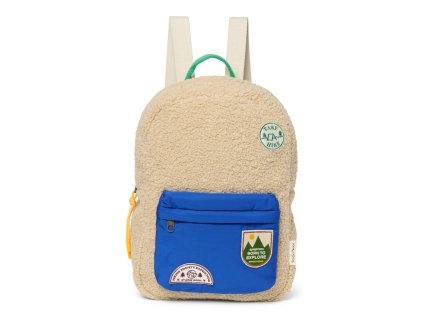 STUDIO NOOS Teddy Midi Backpack - batůžek l Ecru/Cobalt
