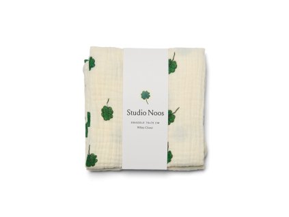 STUDIO NOOS Swaddle Print Medium - zavinovačka | White Clover