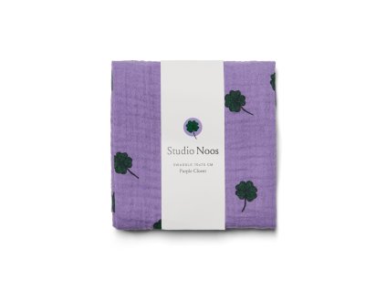 STUDIO NOOS Swaddle Print Medium - zavinovačka | Purple Clover