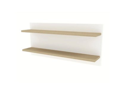 33531 1 dvojdilna policka na stenu faktum sienna white v kombinaci se drevem 1