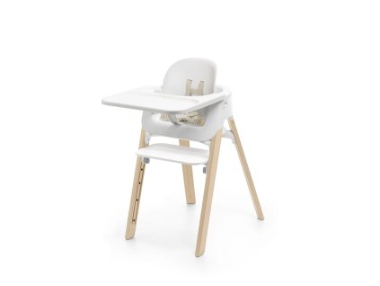 StepsHighChair Natural Seat BS Tray White Pos1 eCom 1