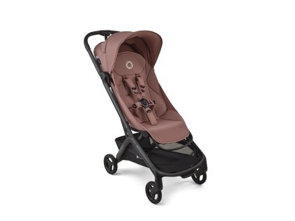Bugaboo Butterfly 2 travel stroller black chassis dusty pink fabrics dusty pink sun canopy x PV007932 01