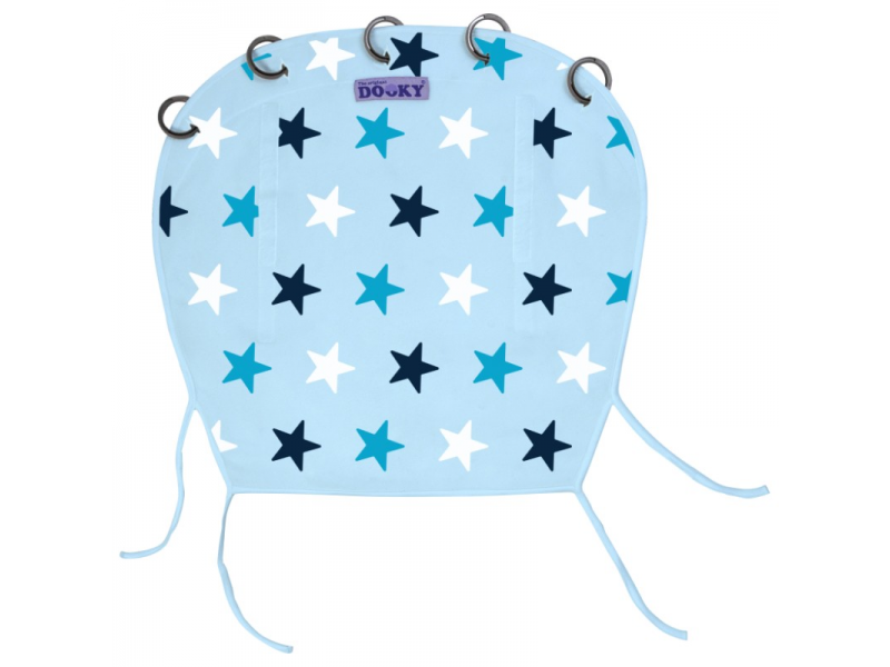 Levně Dooky Clona Design Baby Blue / Blue Stars