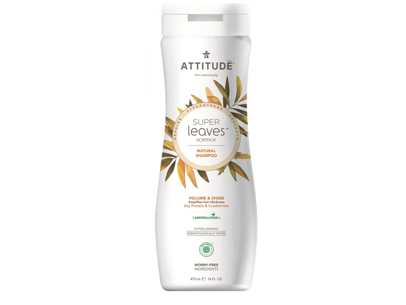Levně Attitude Přírodní šampón Super leaves s detox, účinkem - lesk a objem pro jemné vlasy 473 ml
