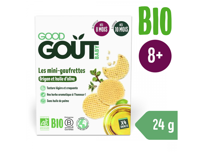 Levně Good Gout BIO Wafle s oregánem a olivovým olejem (24 g)