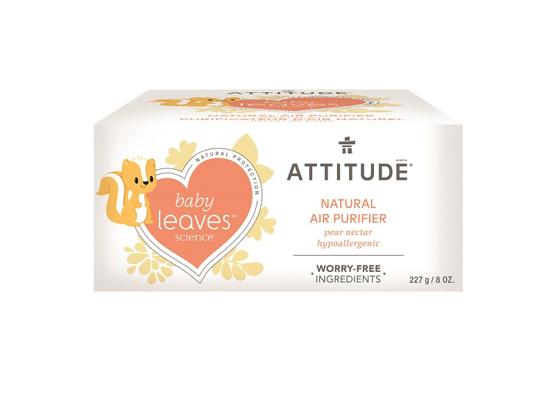 Levně Attitude Přírodní čistící osvěžovač vzduchu Baby leaves s vůní hruškové šťávy 227 g
