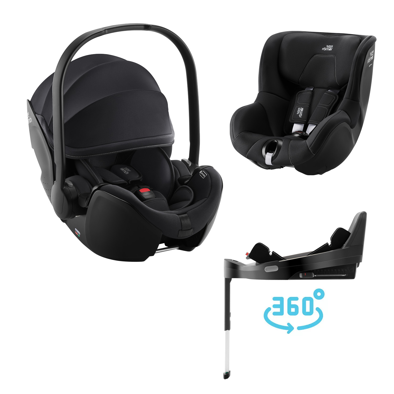 Levně Britax Römer SET Autosedačka Baby-Safe Pro + Vario Base 5Z + autosedačka Dualfix 5z, Galaxy Black