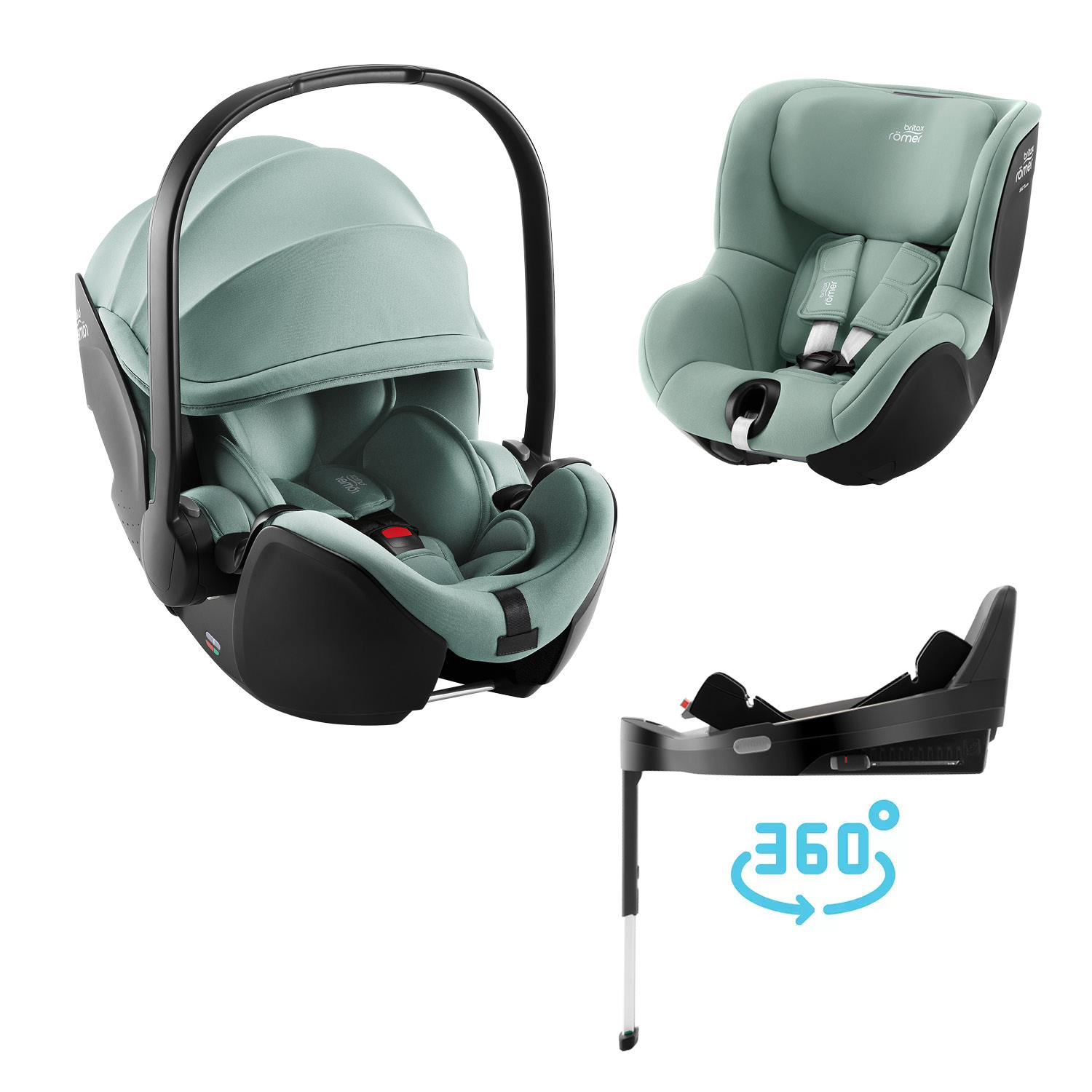 Levně Britax Römer SET Autosedačka Baby-Safe Pro + Vario Base 5Z + autosedačka Dualfix 5z, Jade Green