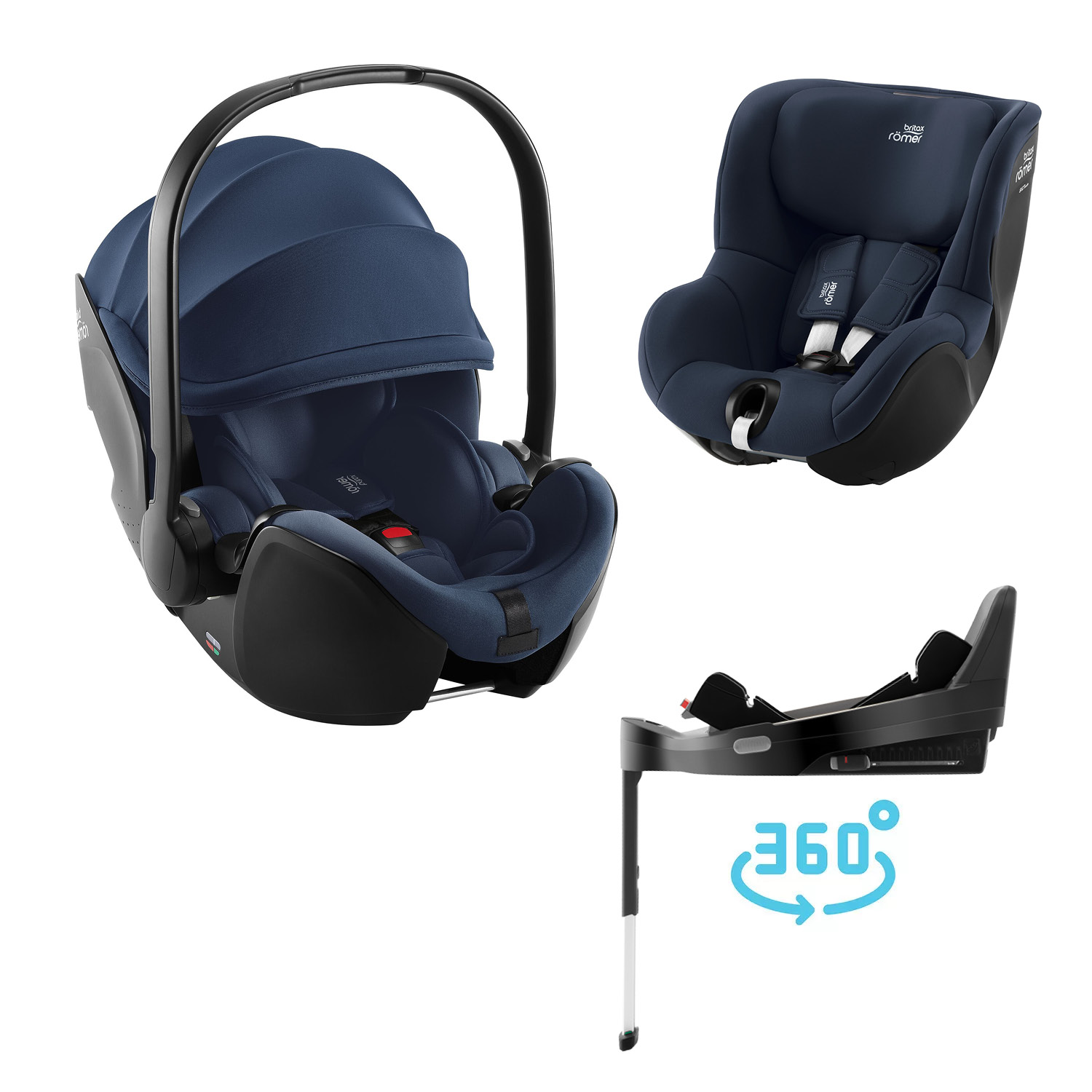 Levně Britax Römer SET Autosedačka Baby-Safe Pro + Vario Base 5Z + autosedačka Dualfix 5z, Night Blue
