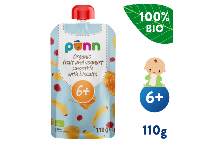Levně Salvest Ponn BIO Ovocné smoothie s jogurtem a sušenkami (110 g)