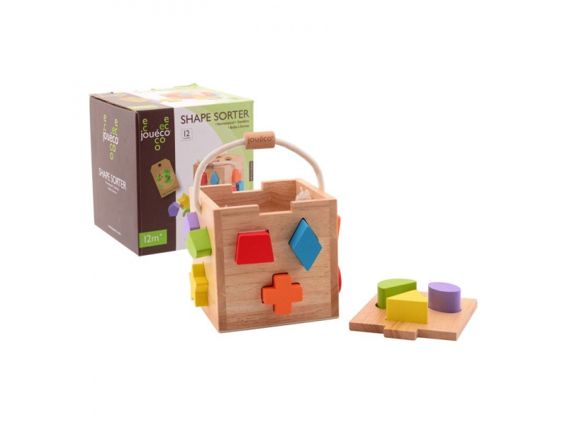 JOUÉCO Dřevěná vkládačka Kočka 12m+