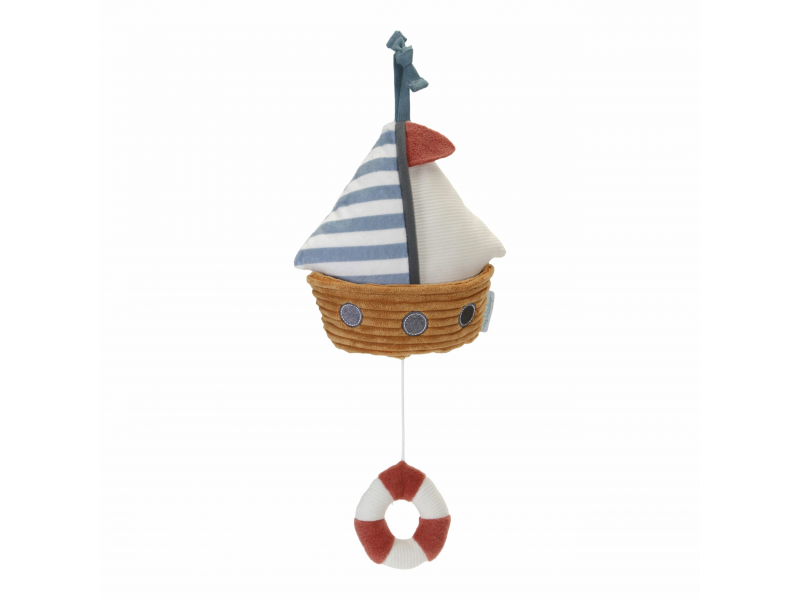 Levně Little Dutch Hrající lodička – námořnický záliv