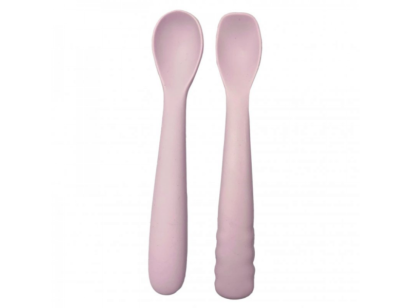 Levně Bo Jungle Silikonové lžičky B-Spoon Shape 2ks Pastel Pink