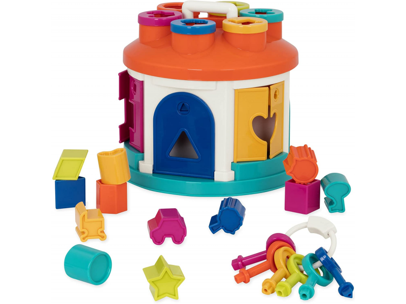 Levně B-Toys Dům s vkládacími tvary - VÝPRODEJ DVOREČEK
