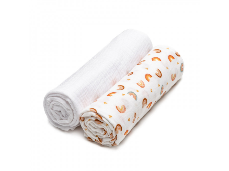 T-TOMI BIO Mušelínové pleny Rainbow