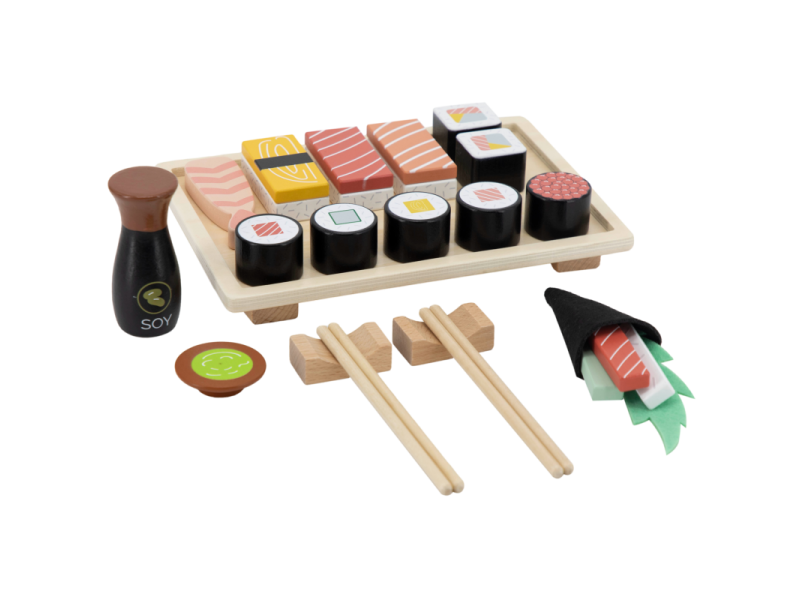 Levně TRYCO Dřevěný Sushi Set