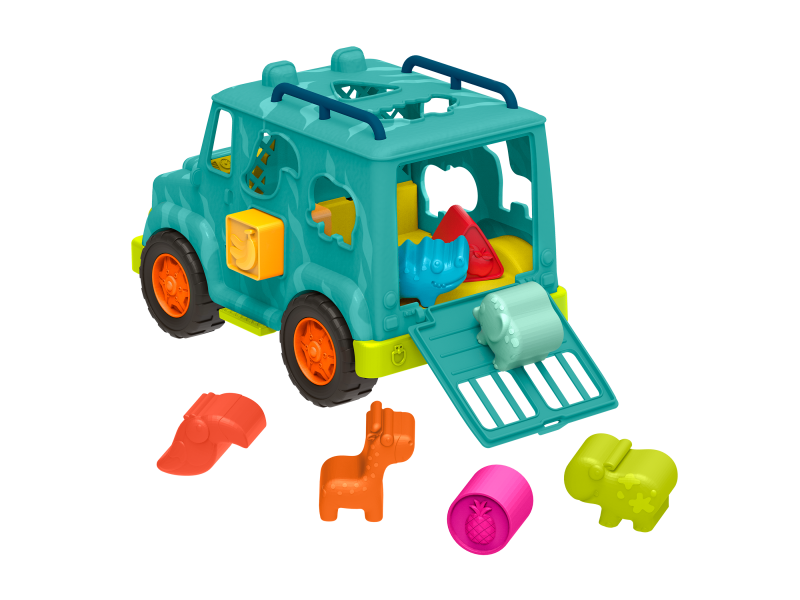 Levně B-Toys Náklaďák s vkládacími tvary Animal Rescue