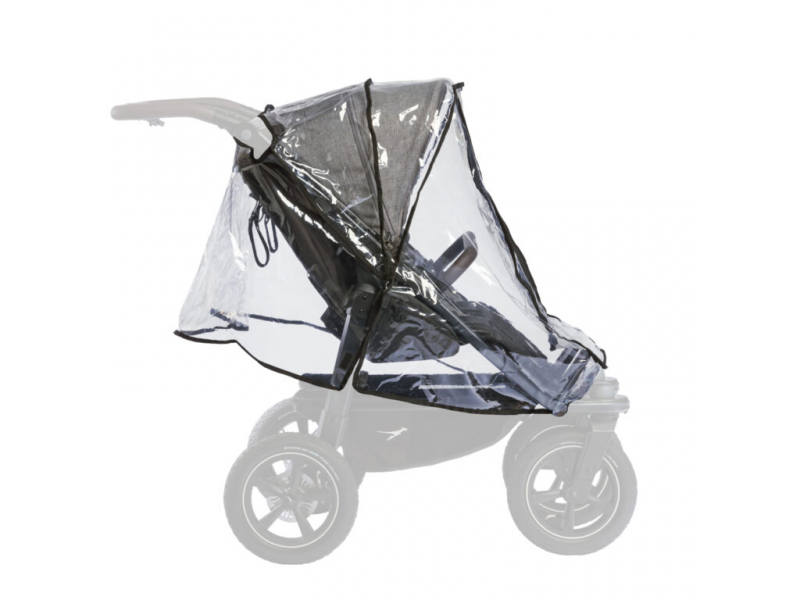 Levně TFK DUO2 raincover stroller set, pláštěnka na kočárek pro dvě sportovní sezení