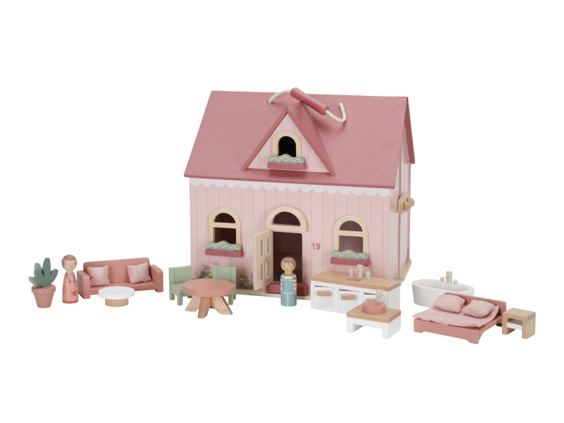 Levně Little Dutch Domeček pro panenky dřevěný přenosný