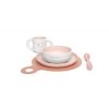 Suavinex JÍDELNÍ SET HYGGE - RŮŽOVÁ - poškozený obal