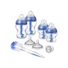 Tommee Tippee Sada kojeneckých lahviček C2N ANTI-COLIC s kartáčem Blue