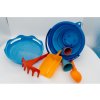COMPACTOYS Skládací sada na písek 7v1 modrá