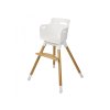 Bababing Una jídelní židle, White / Grey