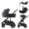 Britax Römer SET 4v1 kočárek Smile 5Z + hl. korba + autosedačka Baby-Safe PRO + Vario Base 5Z Classic,Midnight Grey