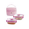 Miniland Termoizolační pouzdro + 2 hermetické misky na jídlo Pink