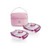 Miniland Termoizolační pouzdro + 2 hermetické misky na jídlo Pink