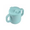 Beaba Hrnek s pítkem a držadly silikonový Blue - VÝPRODEJ DVOREČEK
