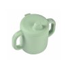 Beaba Hrnek s pítkem a držadly silikonový Sage Green - VÝPRODEJ DVOREČEK