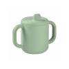 Beaba Hrnek s pítkem a držadly silikonový Sage Green - VÝPRODEJ DVOREČEK