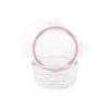 Bo Jungle skleněné misky s víčky B-GLASS BOWLS 280ml White/Grey/Pink