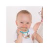 Bo Jungle řetízek na dudlík B-PACIFIER WOOD Blue