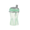 Difrax Dětský hrneček s brčkem mint, 250 ml