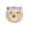 Bo Jungle silikonový talíř s přísavkou Bear Grey