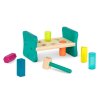 B-Toys Zatloukačka dřevěná Pound & Play - VÝPRODEJ DVOREČEK