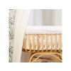 Childhome Kolébka ratanová 90x70cm + matrace + potah Jersey Off White